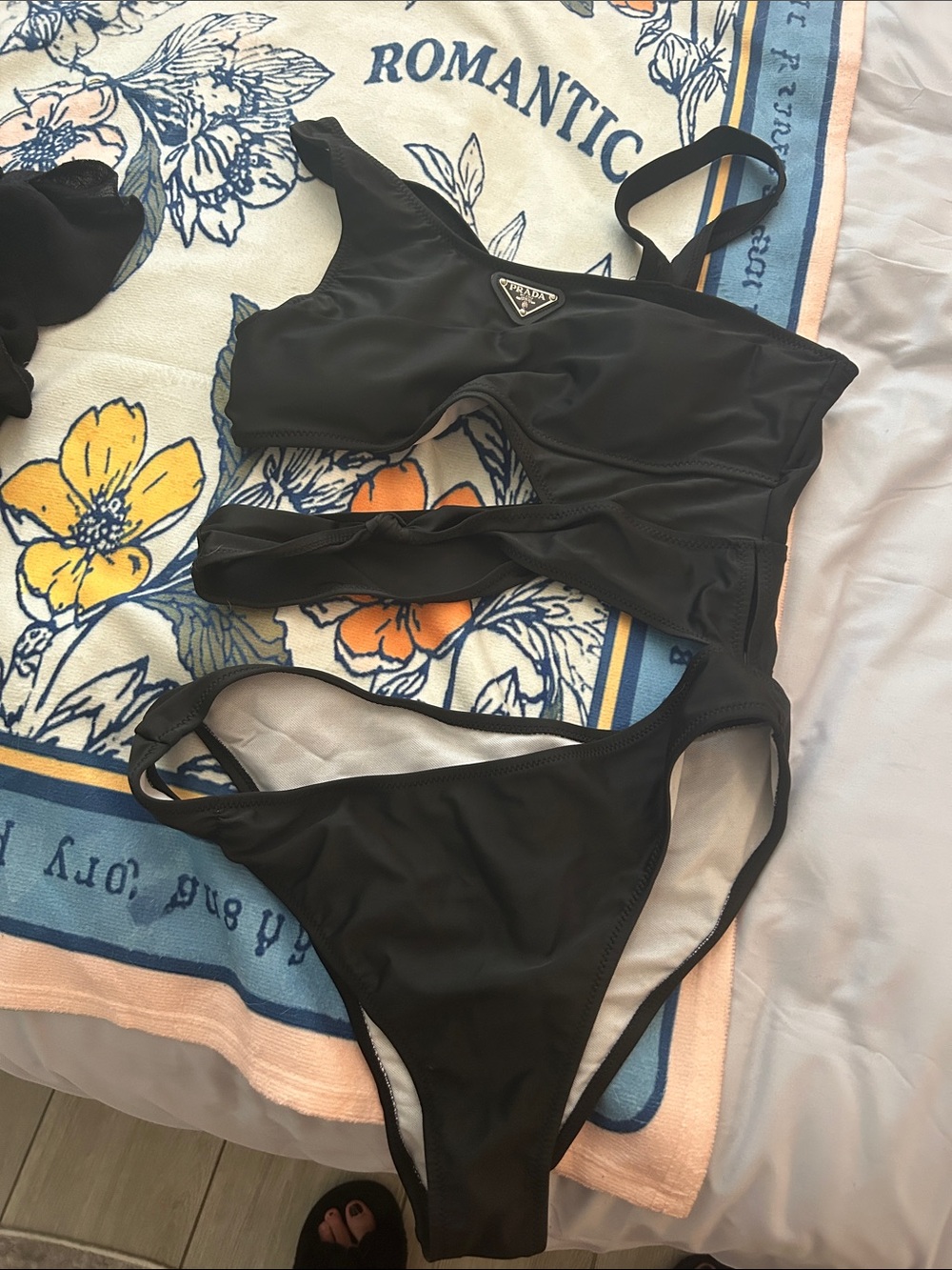 Prada Black Two-Piece Women’s Swim Set